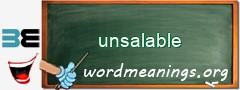 WordMeaning blackboard for unsalable